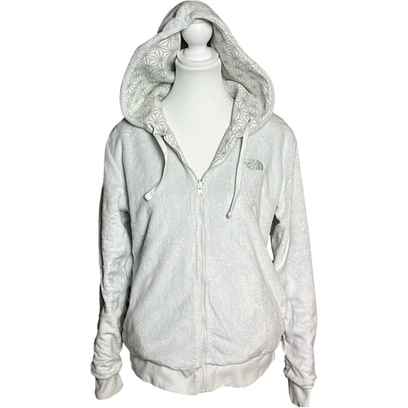 NORTH FACE Women’s Reversible Cotton Polar Fleece Hoodie Jacket Size L Gorpcore - Picture 5 of 11